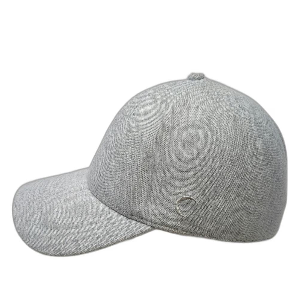 Zyia Active Baseball Cap Gray One Size Fitted Heathered Stretch Moon Logo Hat